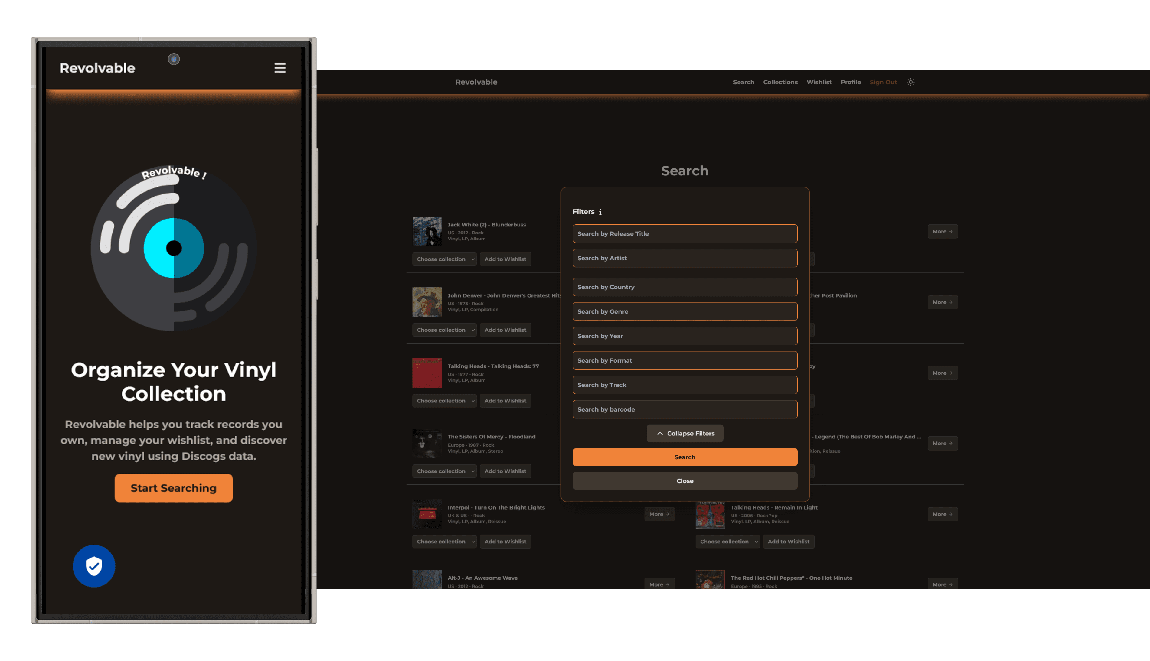 Vinyl collection website